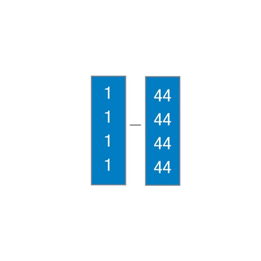 [721-T920-02] SININEN NUMEOT 1-44 TEIPPIARKKI